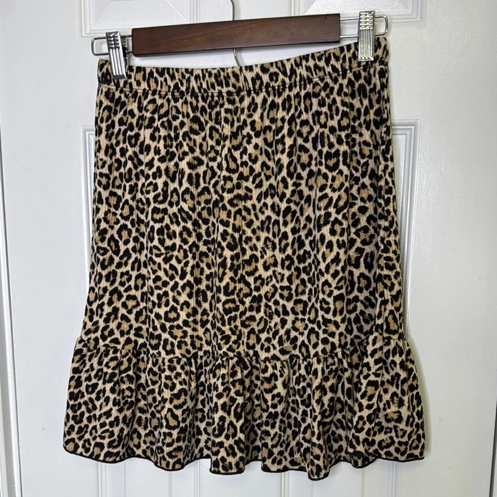MTS Leopard Mini Skirt with Ruffled Style - Picture 5 of 7